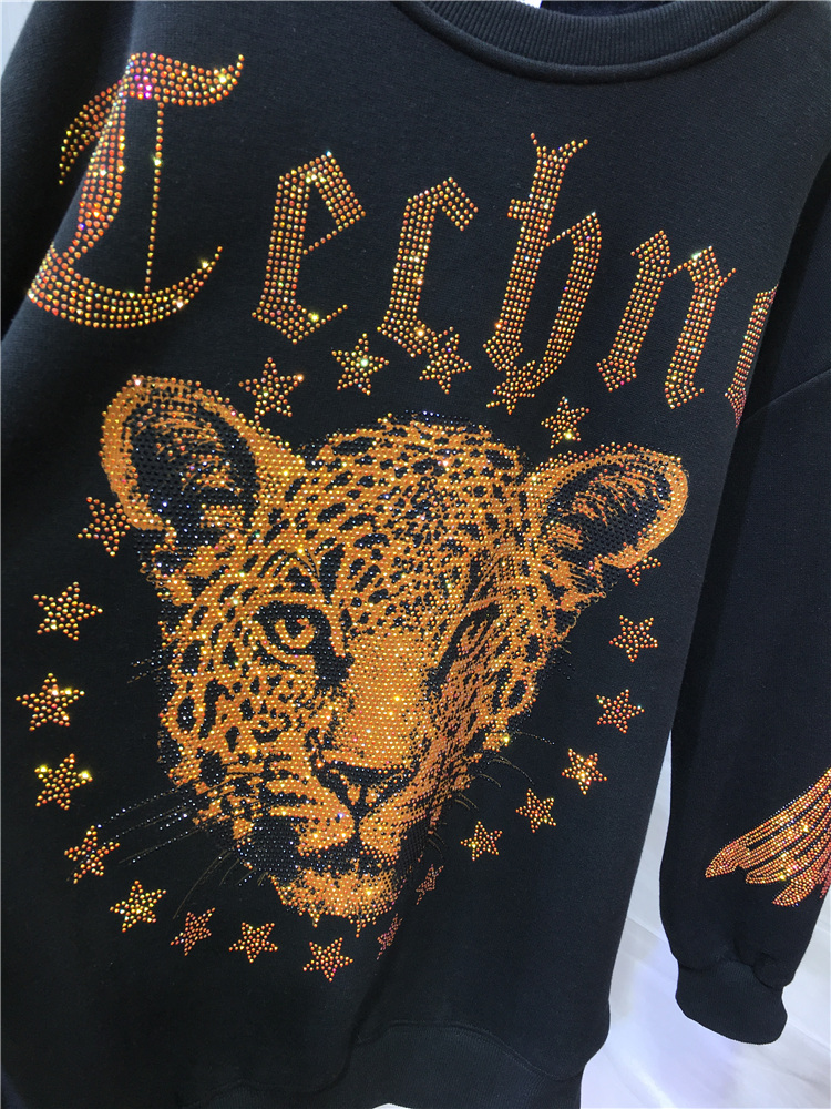 Leopard Rhinestones L-4XL Plus - Streetwear Brand avis et prix